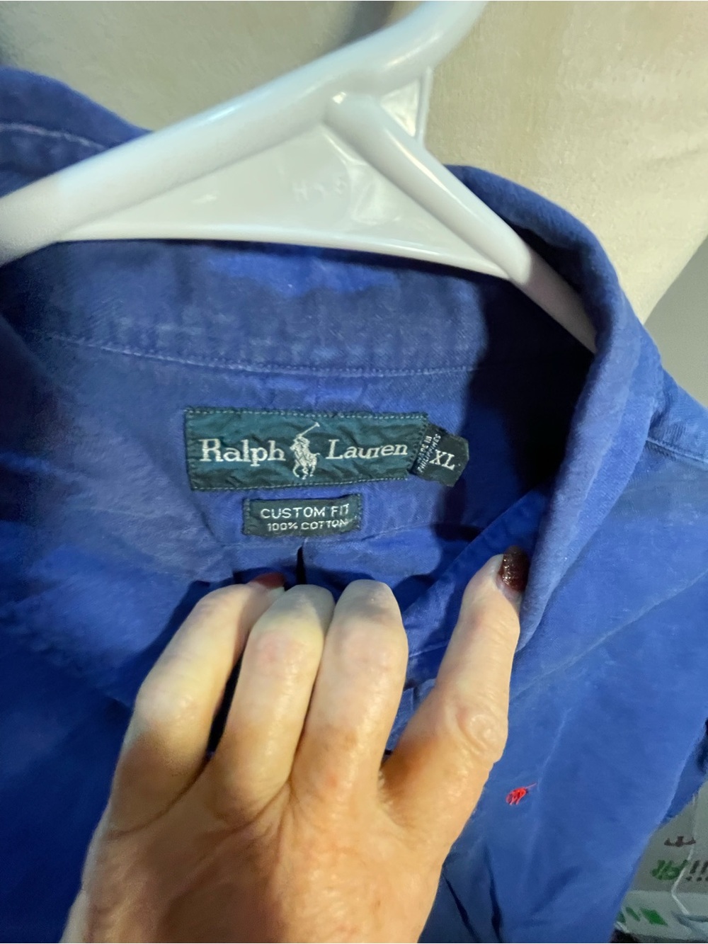 Ralph Lauren Men's Button-Up Shirt in Deep Blue